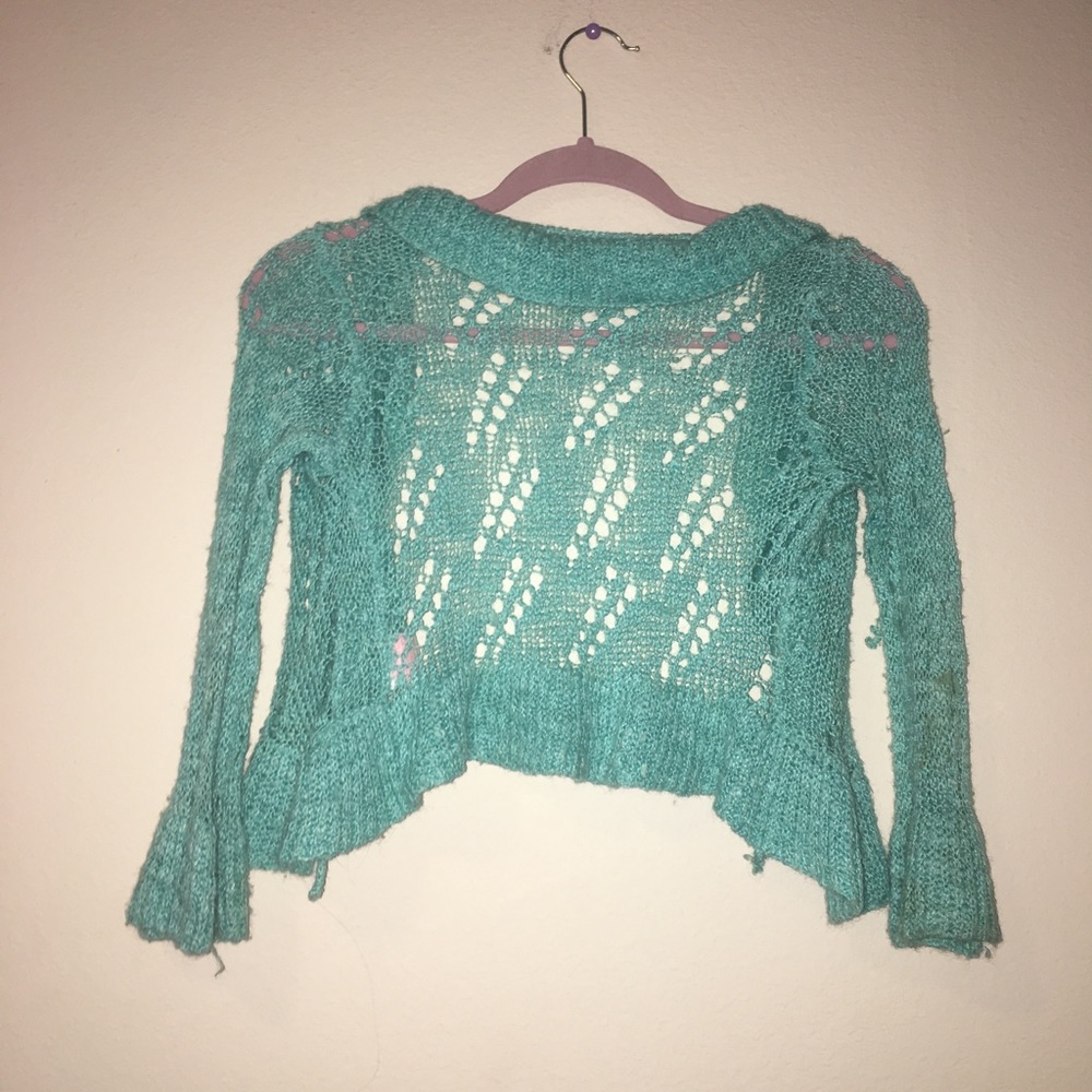 Nitted blue jacket